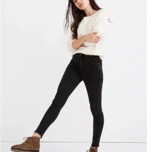 MADEWELL 10" HIGH RISE SKINNY JEAN STARKEY WASHED BLACK GRAY JEANS NWOT 24 P